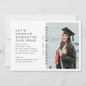 GRAD COLOR BLOCKS写真数々のの卒業 案内状 (裏面)