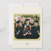 Grad Cream Background Picture Graduation  招待状 (裏面)