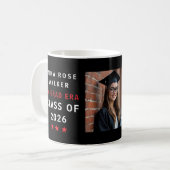 Grad Era Class of 2026 Graduation Photo Mug コーヒーマグカップ (正面左)