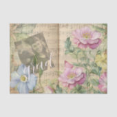 Grad Floral Piano Music Junk Journal Decoupage 薄葉紙 (正面)
