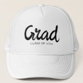 Grad graduate personalized year handwriten text キャップ (正面)