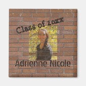 Grad Graffiti Photo on Bricks Customizable マグネット (正面)
