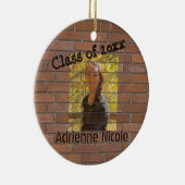 Grad Graffiti Photo on Bricks Personalizable セラミックオーナメント (右)