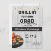 Grad & Grill Graduation Barbeque 招待状 (正面)