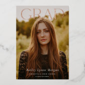 GRAD Headline Photo卒業 箔招待状 (正面)