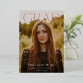 GRAD Headline Photo卒業 箔招待状 (立ち正面)