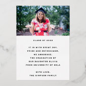 GRAD PARTY | 2023年卒 金色モダンな楽しさ 箔招待状 (裏面)