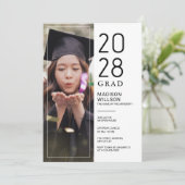 Grad Party Custom Photo サンキューカード (スタンド正面)