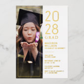 Grad Party Custom Photo 箔シーズンカード (正面)