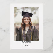 Grad Party Custom Photo 箔シーズンカード (裏面)
