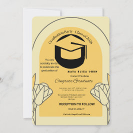 Grad party invitation cap icon and “2026 Grad Part 招待状