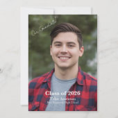 Grad Party Invitation Photo Personalize カード (正面)