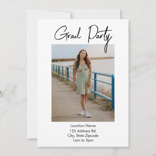 Grad Party Invite 招待状 (裏面)