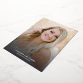 Grad Photo 2024バラ金ゴールド卒業発表 箔招待状 (回転した状態)