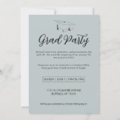 GRAD Photo Party Green Gray Invite 招待状 (裏面)