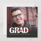  Grad Photo with Color Script Year Square 案内状 (正面)