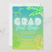 Grad Pool Bash - Pool Party  招待状 (正面)