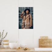 Grad Poster - Custom Name Date Save The Date ポスター (キッチン)