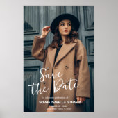 Grad Poster - Custom Name Date Save The Date ポスター (正面)