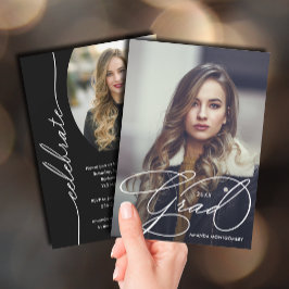 Grad Scriptエレガント写真の卒業 招待状