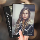 Grad Scriptエレガント写真の卒業 案内状