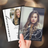 Grad Scriptエレガント写真の卒業 案内状