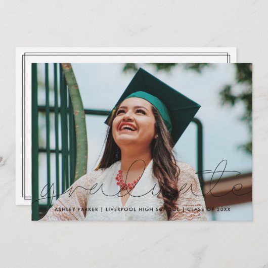 Grad Script Photo Adribate Announcement Card_smoke 案内状 (正面/裏面)