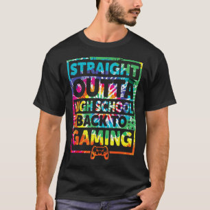 Grad Straight Outta High School Gaming Video Gamer Tシャツ