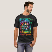Grad Straight Outta High School Gaming Video Gamer Tシャツ (正面フル)