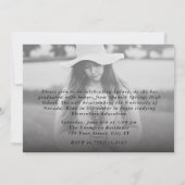 GRAD Typography 4 Image Graduation Announcement 招待状 (裏面)