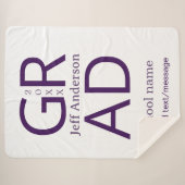 Grad typography modern graduation simple minimal c シェルパブランケット (正面(横))