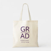 Grad typography modern graduation simple minimal c トートバッグ (裏面)