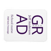 Grad typography modern graduation simple minimal c マグネット (横)