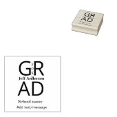 Grad typography modern graduation simple minimal c ラバースタンプ (押印)