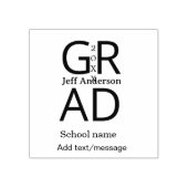 Grad typography modern graduation simple minimal c ラバースタンプ (インプリント)
