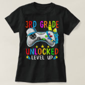 Grade 3 Unlocked Level Up Gamer Back To School 3rd Tシャツ (デザイン正面)