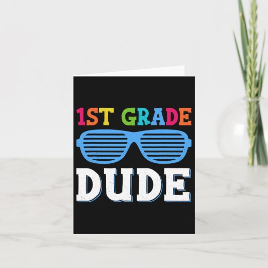 Grade Dude 1年生先生学生Schに戻る カード (正面)