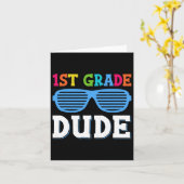 Grade Dude 1年生先生学生Schに戻る カード (黄色い花)