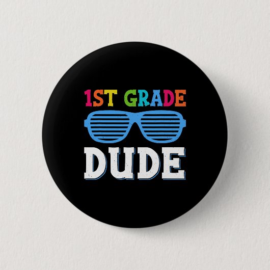 Grade Dude 1年生先生学生Schに戻る 缶バッジ (正面)
