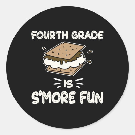 Grade Is S'moreおもしろい新学期先生 ラウンドシール (正面)