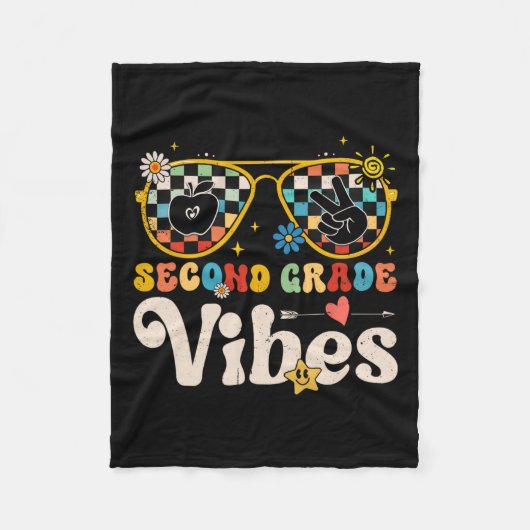Grade Vibes - 2年生チームレトロSchoの1日目 フリースブランケット (正面)