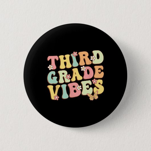 Grade Vibes Hello Team 3年生先生キッズリター 缶バッジ (正面)