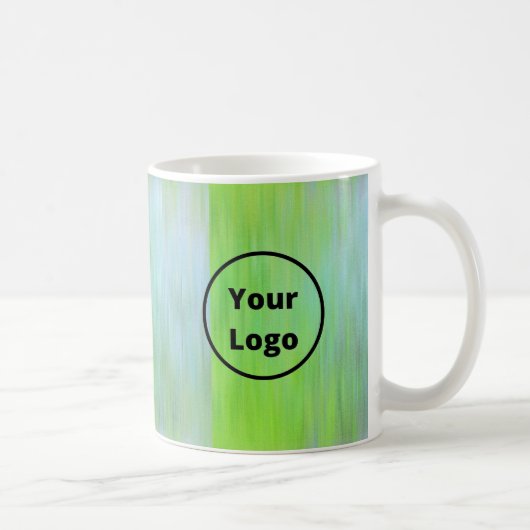 Gradient blue and green textured コーヒーマグカップ (右)