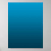 Gradient Blue - deep to light | Mood Background | ポスター (正面)