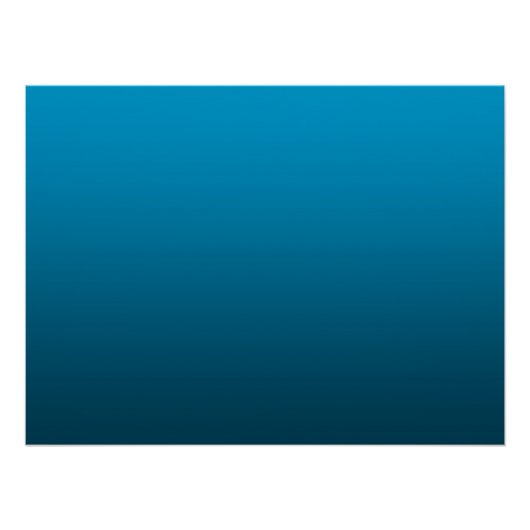 Gradient Blue - deep to light | Mood Background | ポスター (正面)