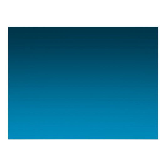 Gradient Blue - light to deep | Mood Background | ポスター (正面)