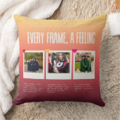 Gradient Color Graduation Memories Collage クッション (ブランケット)