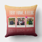 Gradient Color Graduation Memories Collage クッション (裏面)