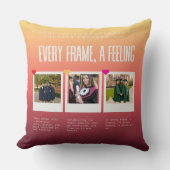 Gradient Color Graduation Memories Collage クッション (正面)