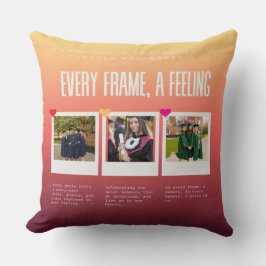 Gradient Color Graduation Memories Collage クッション